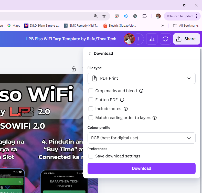 Save as Printable PDF